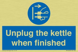 Unplug the kettle when finished